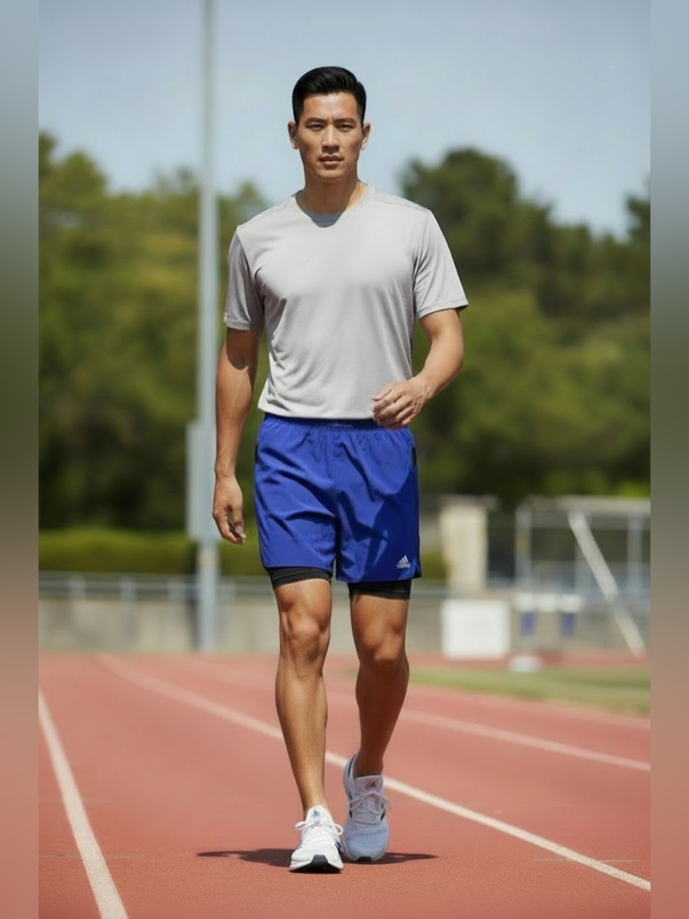 Adidas Response Climalite Running Shorts Blue Purple Athletic Gym L
